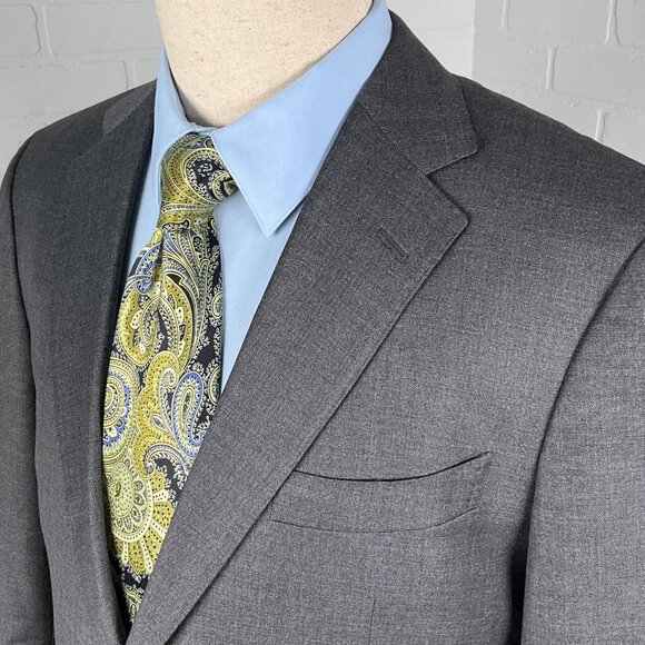Suit Supply Vitale Barberis Canonico‎ Blazer Men 42L Gray Super 110s Wool Italy - Picture 2 of 14